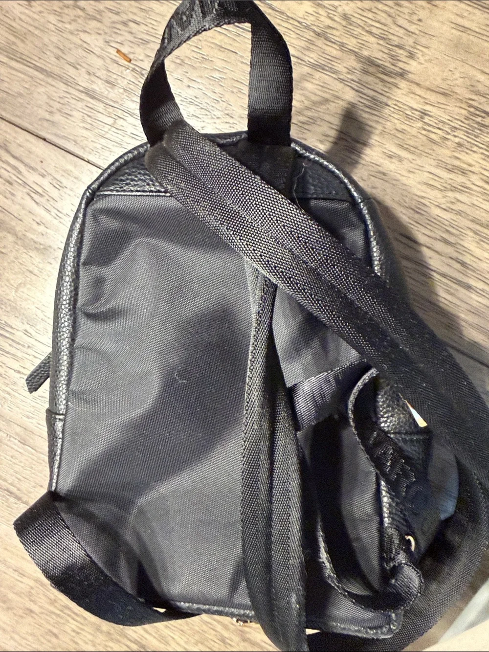 Marc Jacobs Black Pebbled Leather Mini Backpack with Gold Hardware
